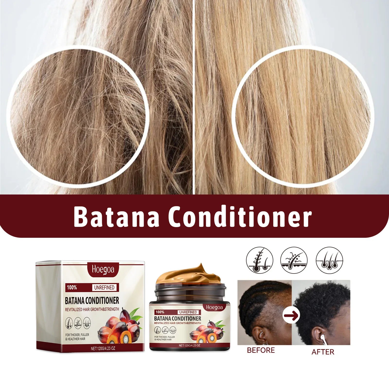 Hoegoa Batana Oil Hair Conditioner – Anti Hair Loss & Repair