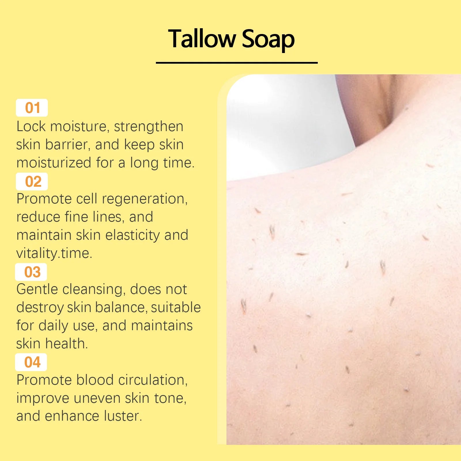 Oceaura Beef Tallow Bathing Soap – Pore Cleansing & Moisturizing