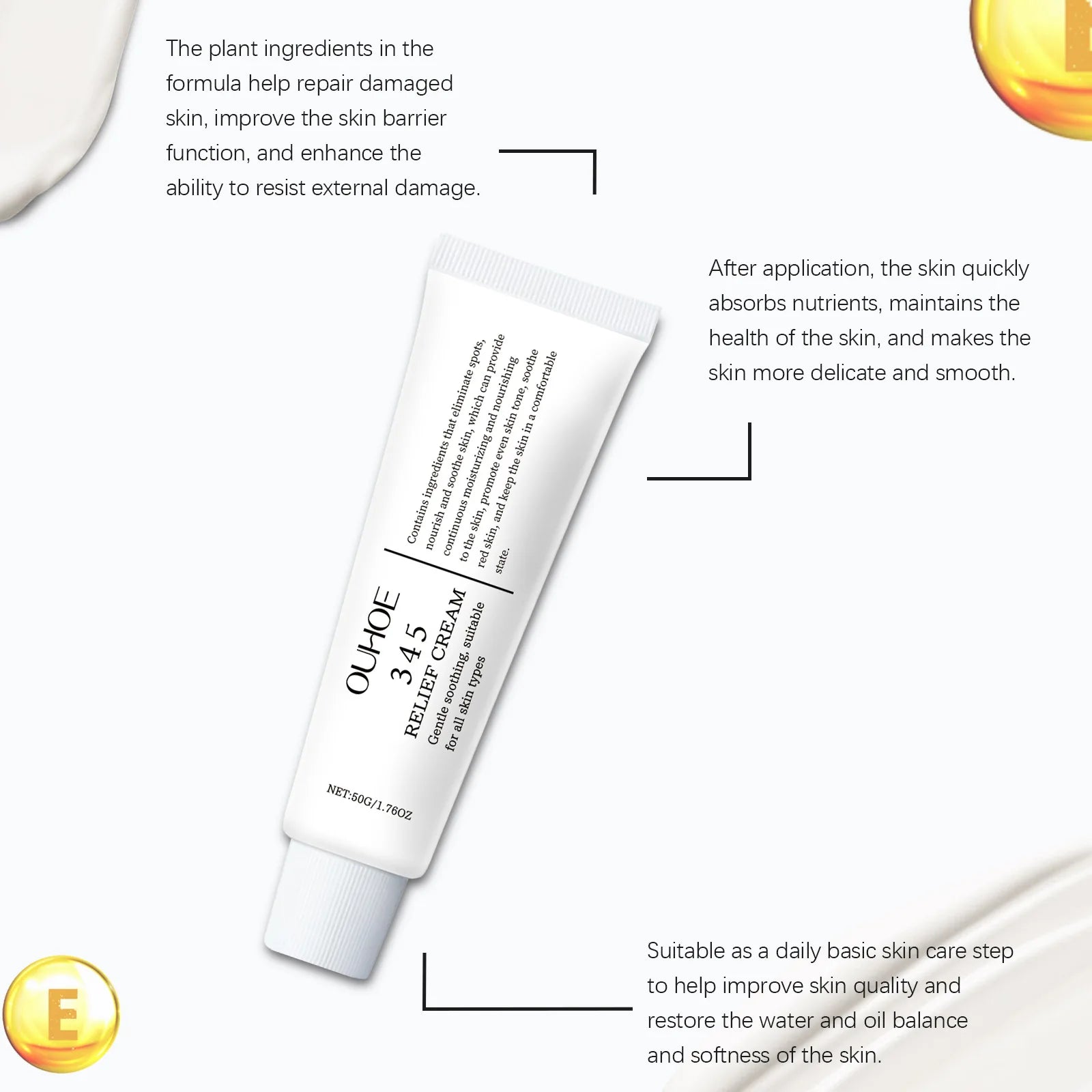 Ouhoe 345 Relief Brightening & Hydrating Face Cream