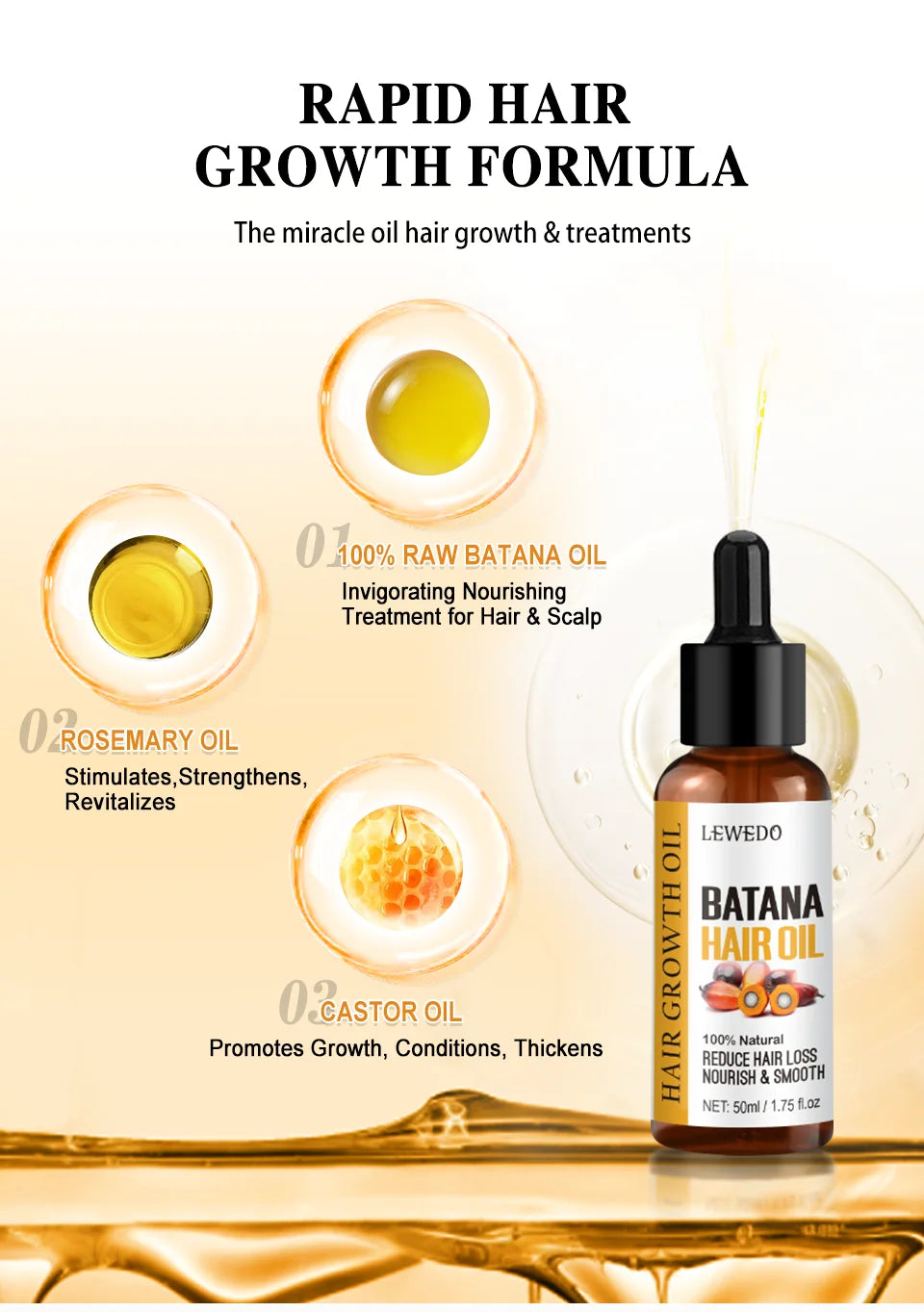 Lewedo Batana Hair Oil