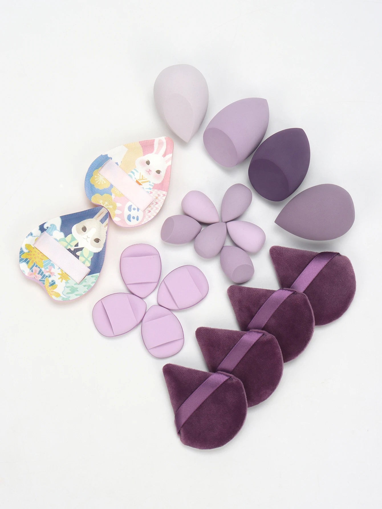 Pink Makeup Sponge & Puff Set (20pcs)