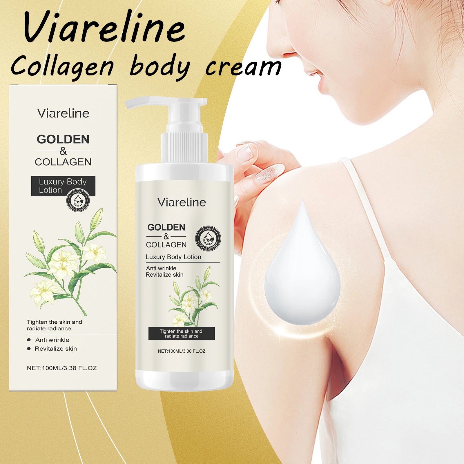Viareline Collagen Body Lotion – Floral Scent & Anti-Wrinkle