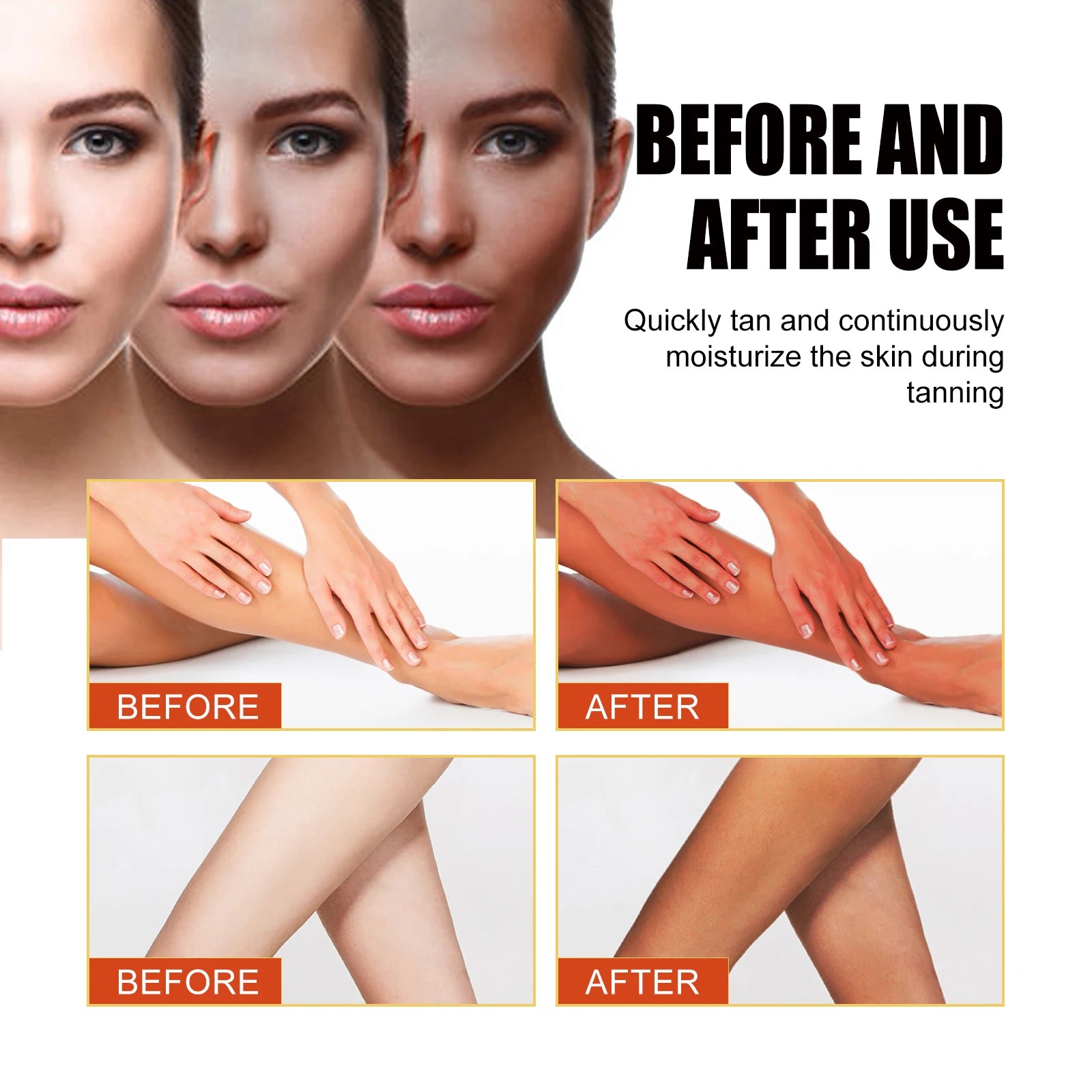 EELHOE Fast Tanning Care Gel – Natural Bronzer & Moisturizer