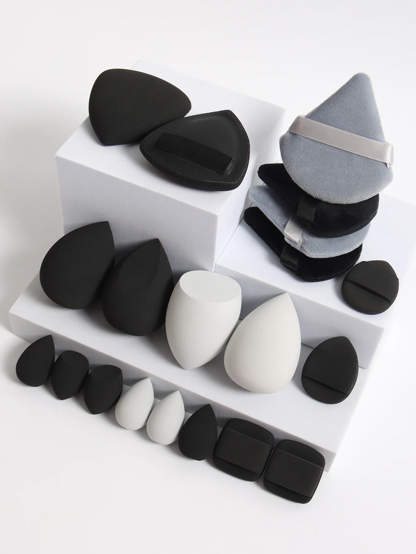 Pink Makeup Sponge & Puff Set (20pcs)