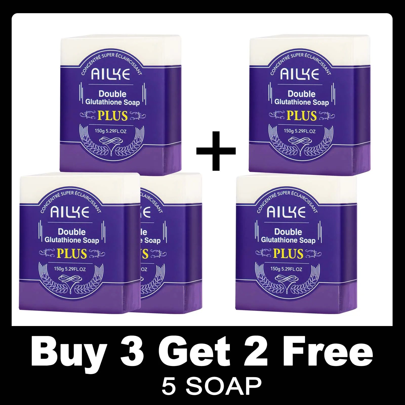 AILKE Lightening Soap Bar with Glutathione & Lavender