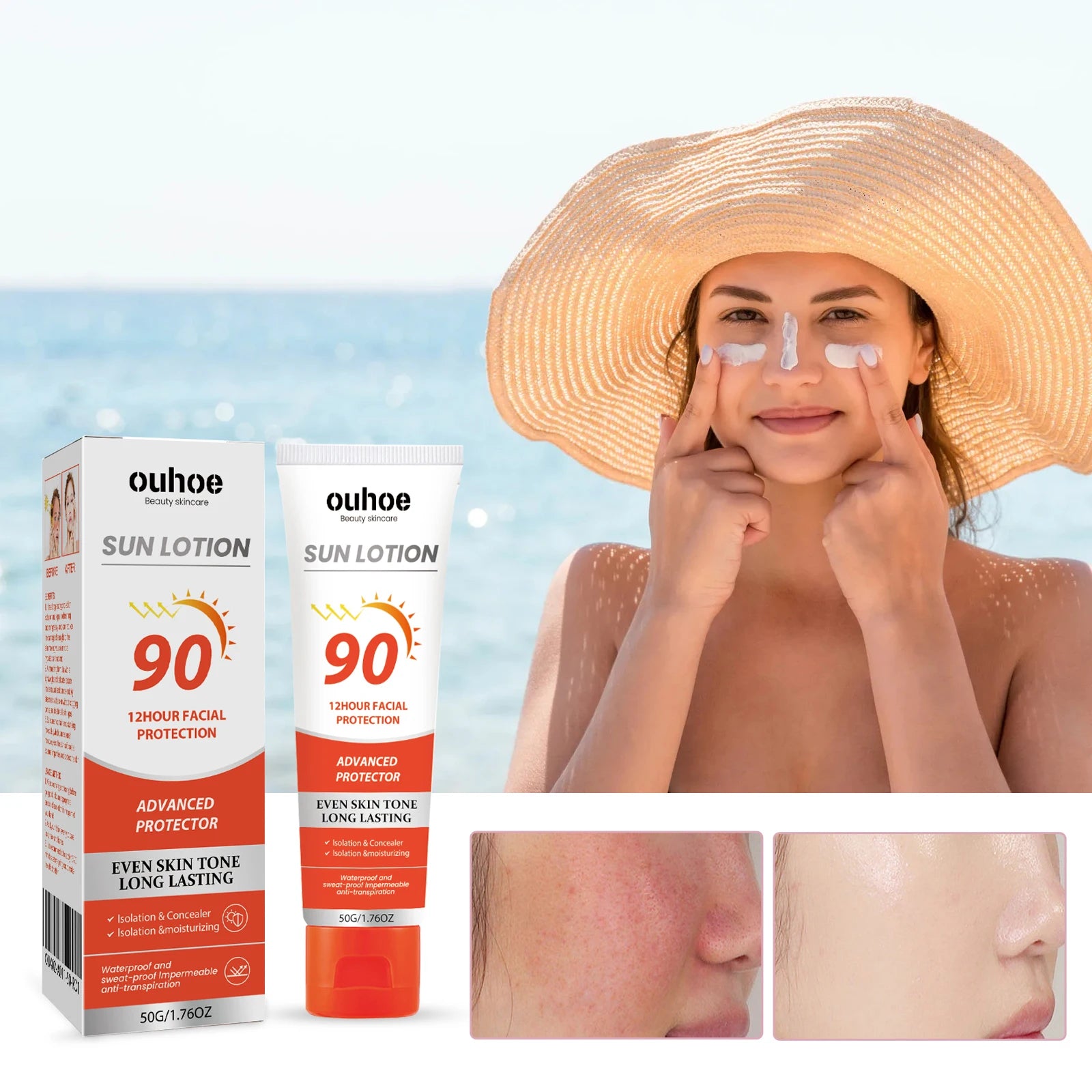 OUHOE Sun Lotion – 12H Long-Lasting UV Protection