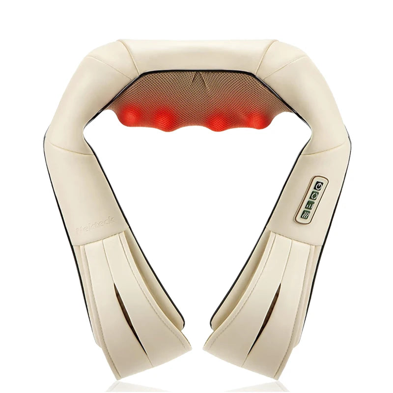 Shiatsu Heated Neck & Shoulder Massager – Deep Kneading