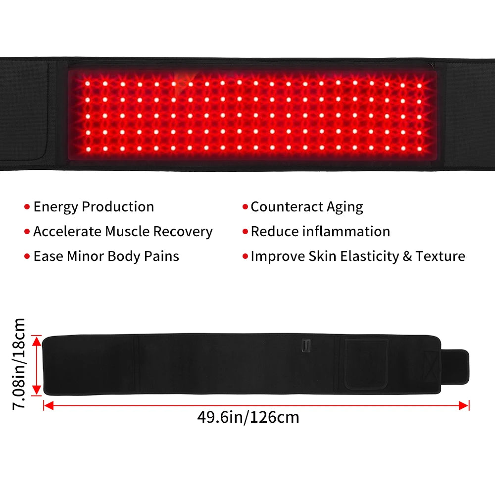 Red Light Therapy Belt – 660nm & 850nm Infrared