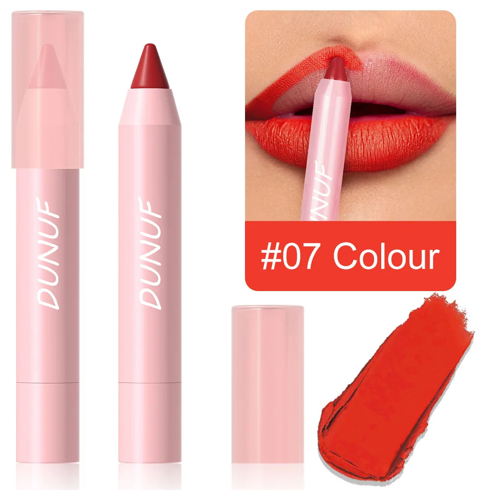 18-Color Waterproof Matte Lipstick Pencil