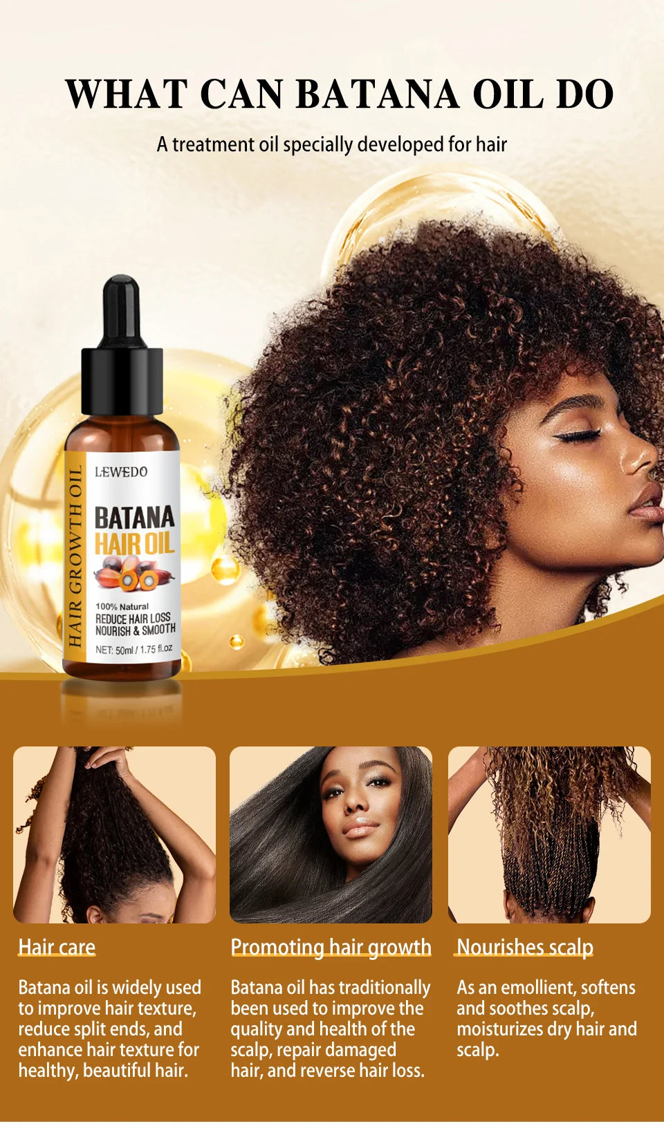 Lewedo Batana Hair Oil