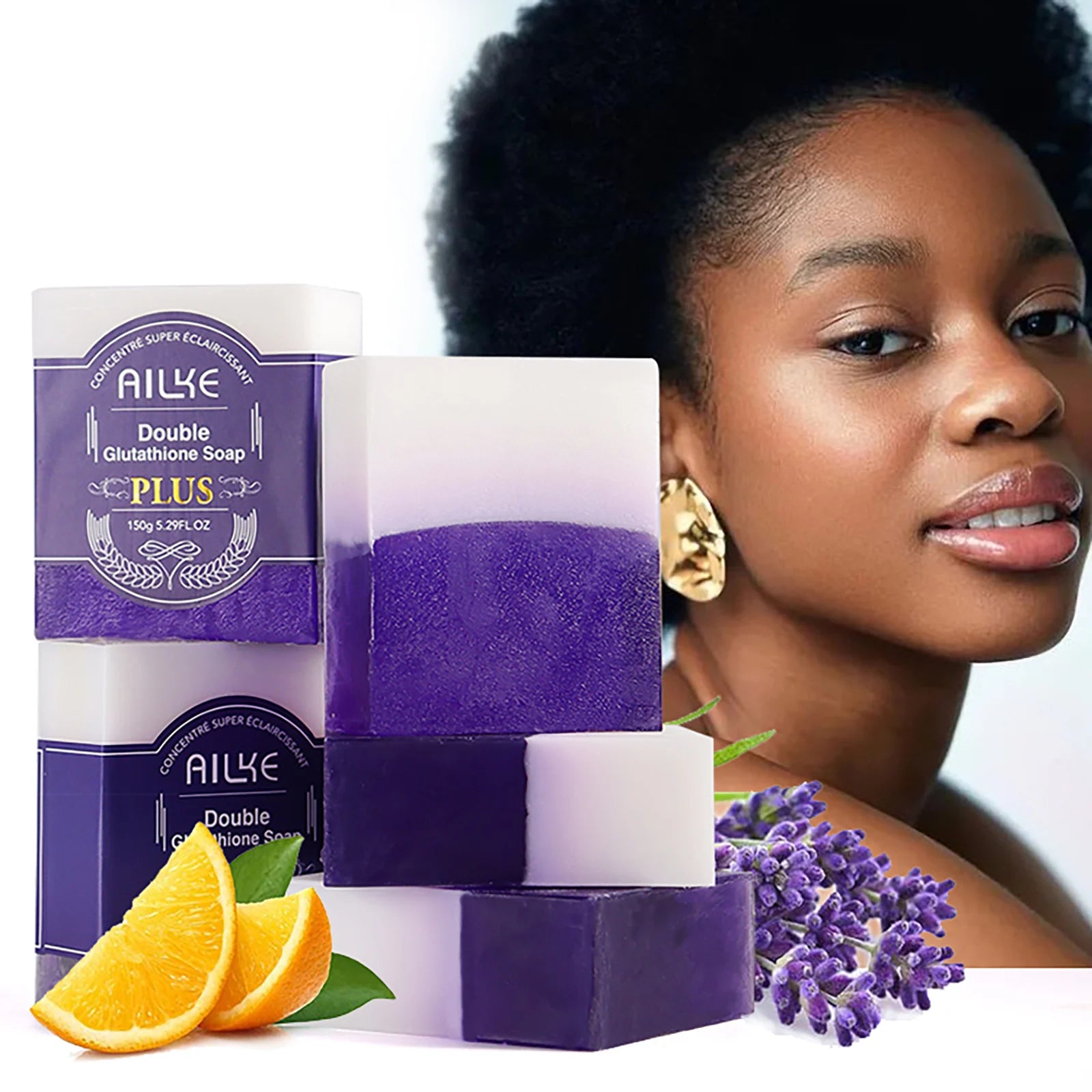 AILKE Lightening Soap Bar with Glutathione & Lavender