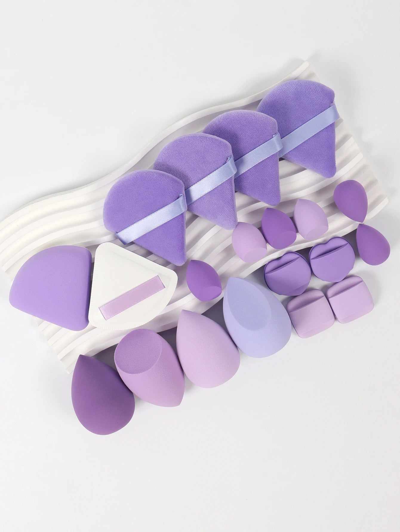 Pink Makeup Sponge & Puff Set (20pcs)