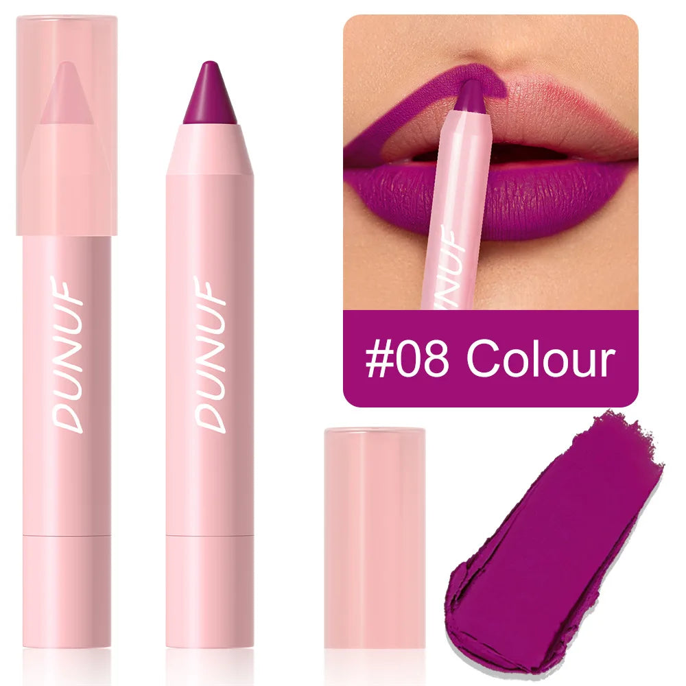 18-Color Waterproof Matte Lipstick Pencil