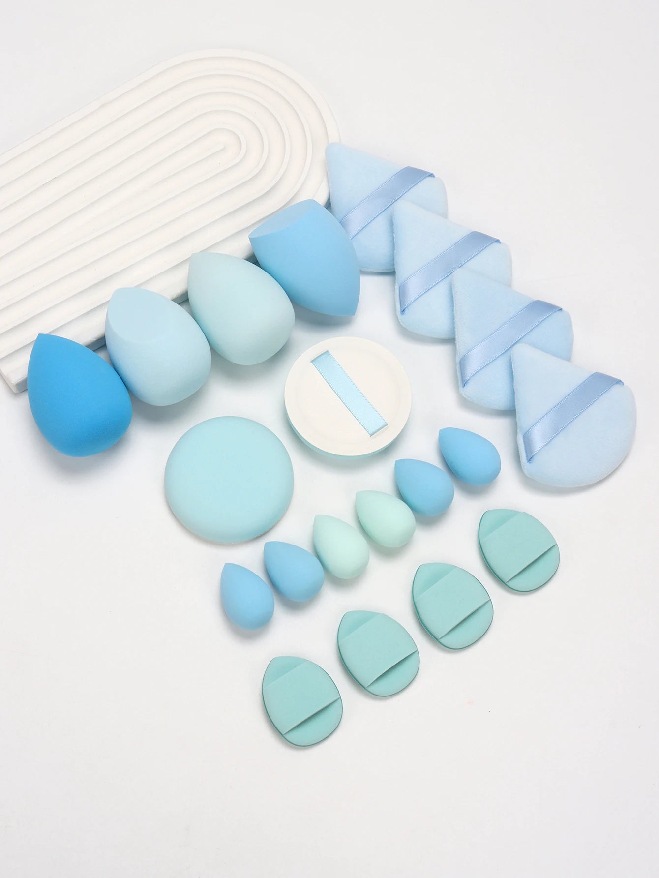 Pink Makeup Sponge & Puff Set (20pcs)