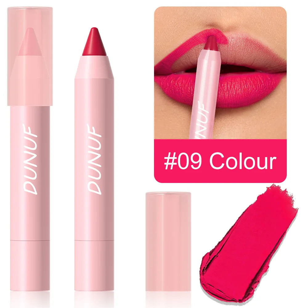 18-Color Waterproof Matte Lipstick Pencil