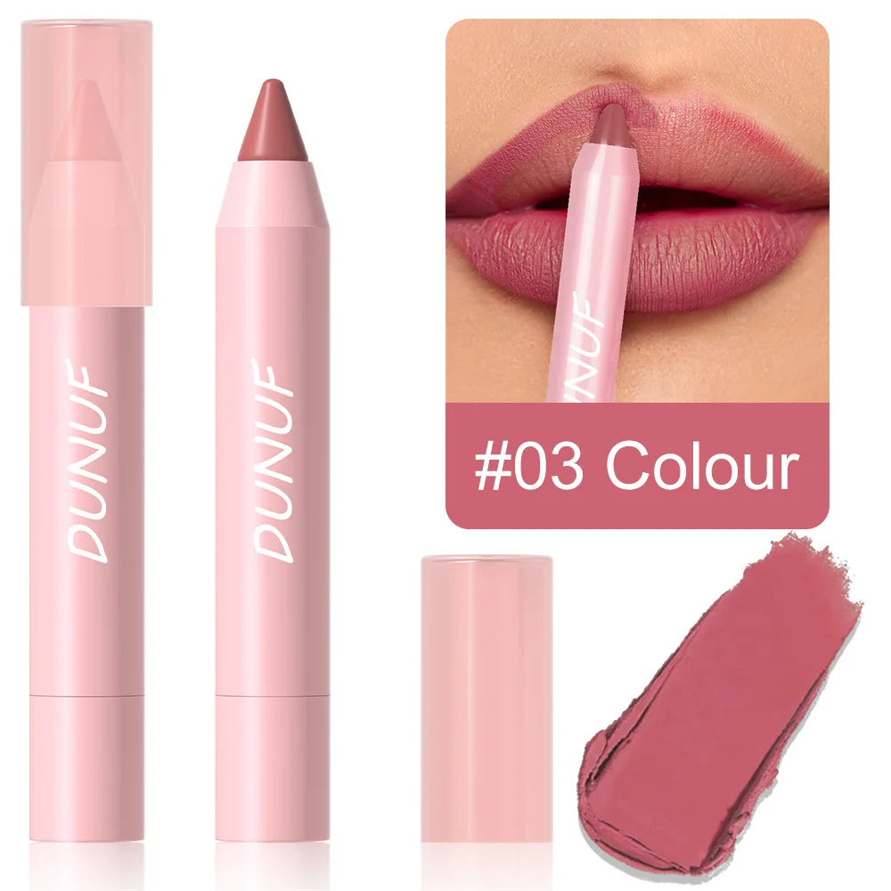 18-Color Waterproof Matte Lipstick Pencil