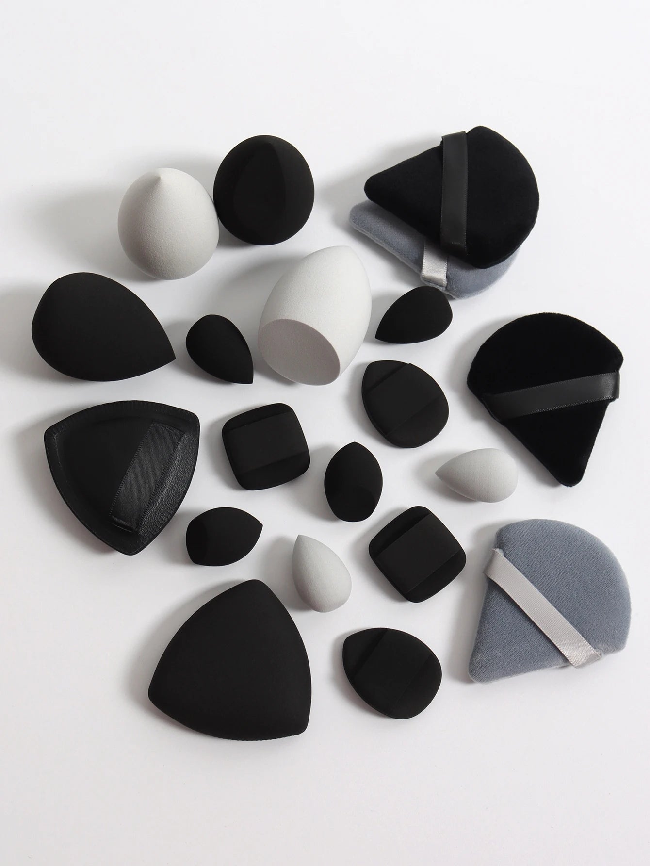 Pink Makeup Sponge & Puff Set (20pcs)