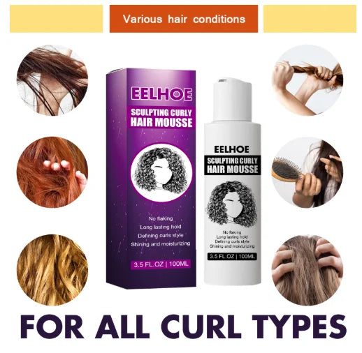 Curl Shaping Elastin Styling Mousse – Moisturize & Define Curls