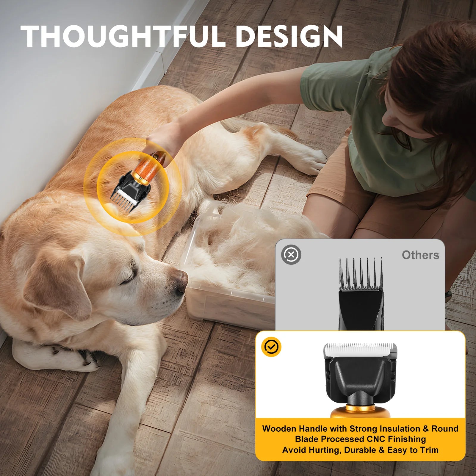 Portable Electric Pet Clipper Grooming Kit with Storage Box