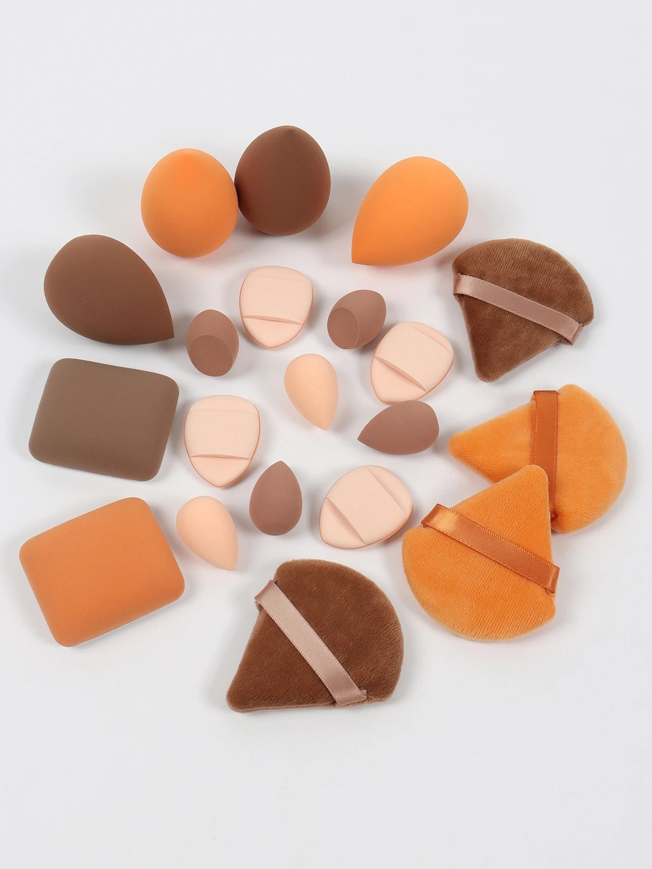 Pink Makeup Sponge & Puff Set (20pcs)