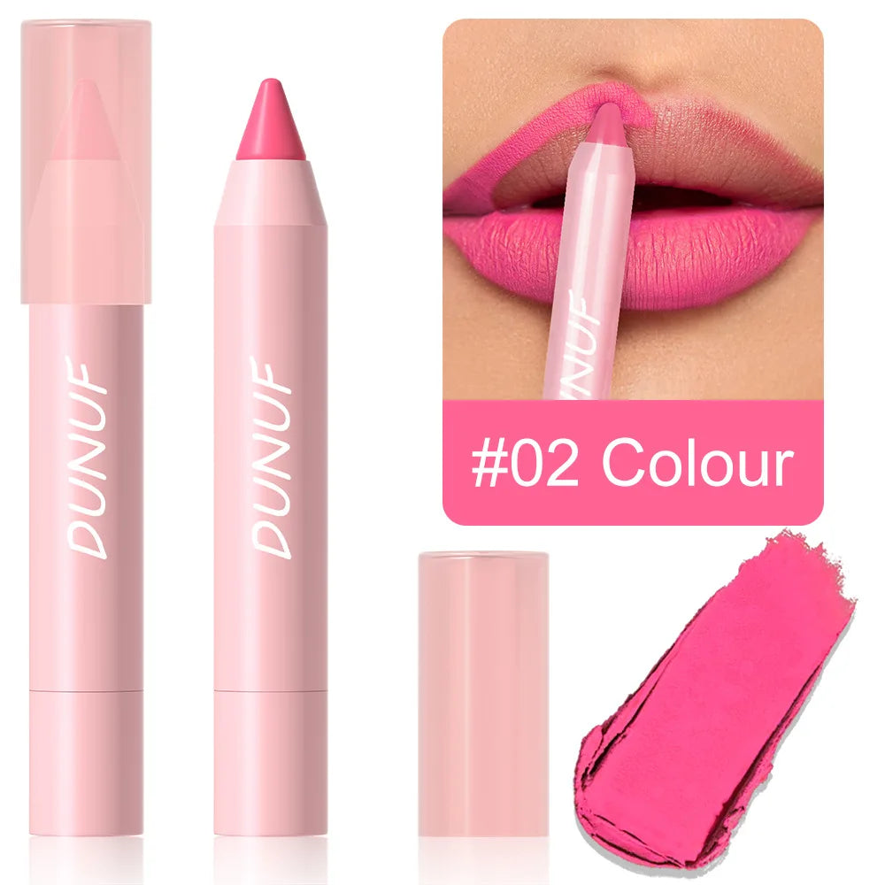 18-Color Waterproof Matte Lipstick Pencil