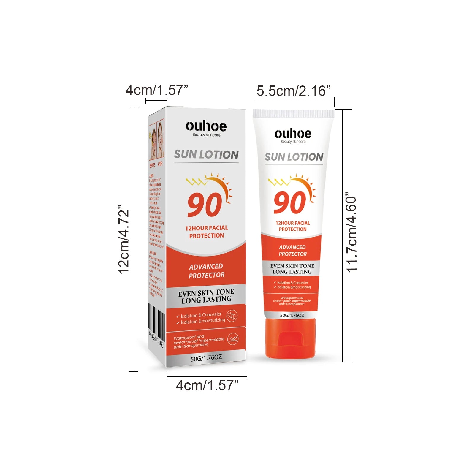 OUHOE Sun Lotion – 12H Long-Lasting UV Protection