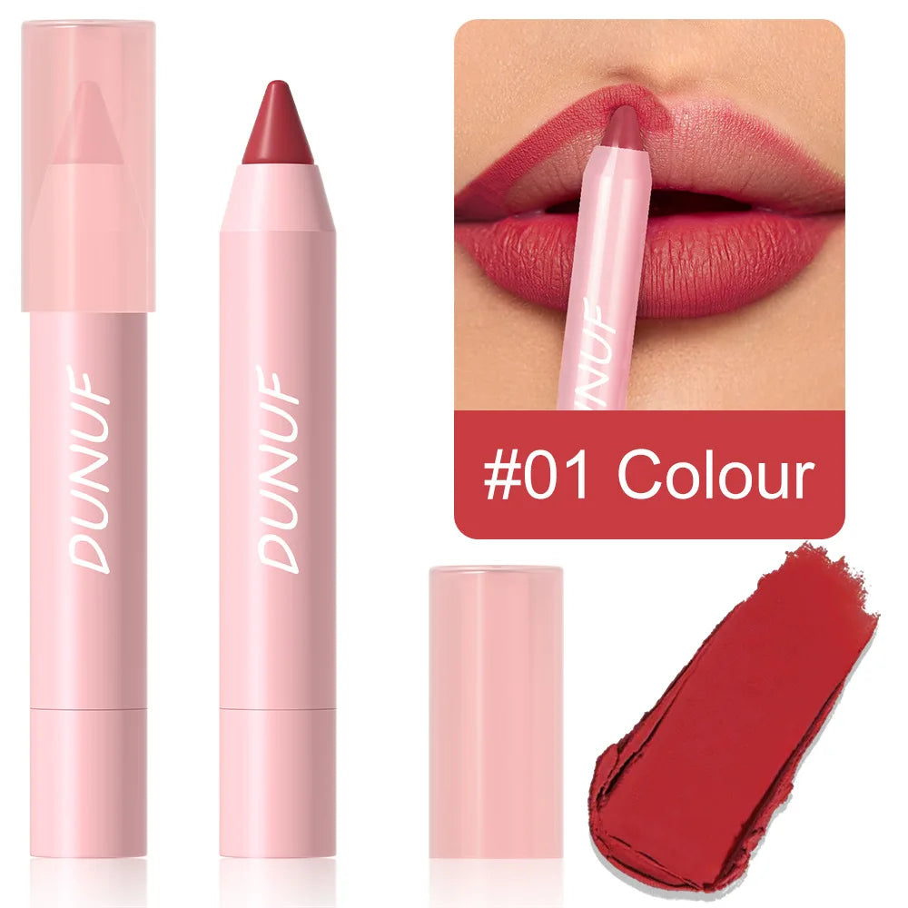 18-Color Waterproof Matte Lipstick Pencil