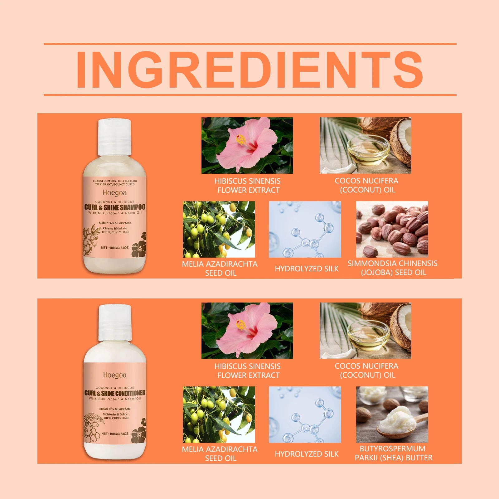 Hoegoa Coconut Hair Care Set – Hydrating & Volumizing