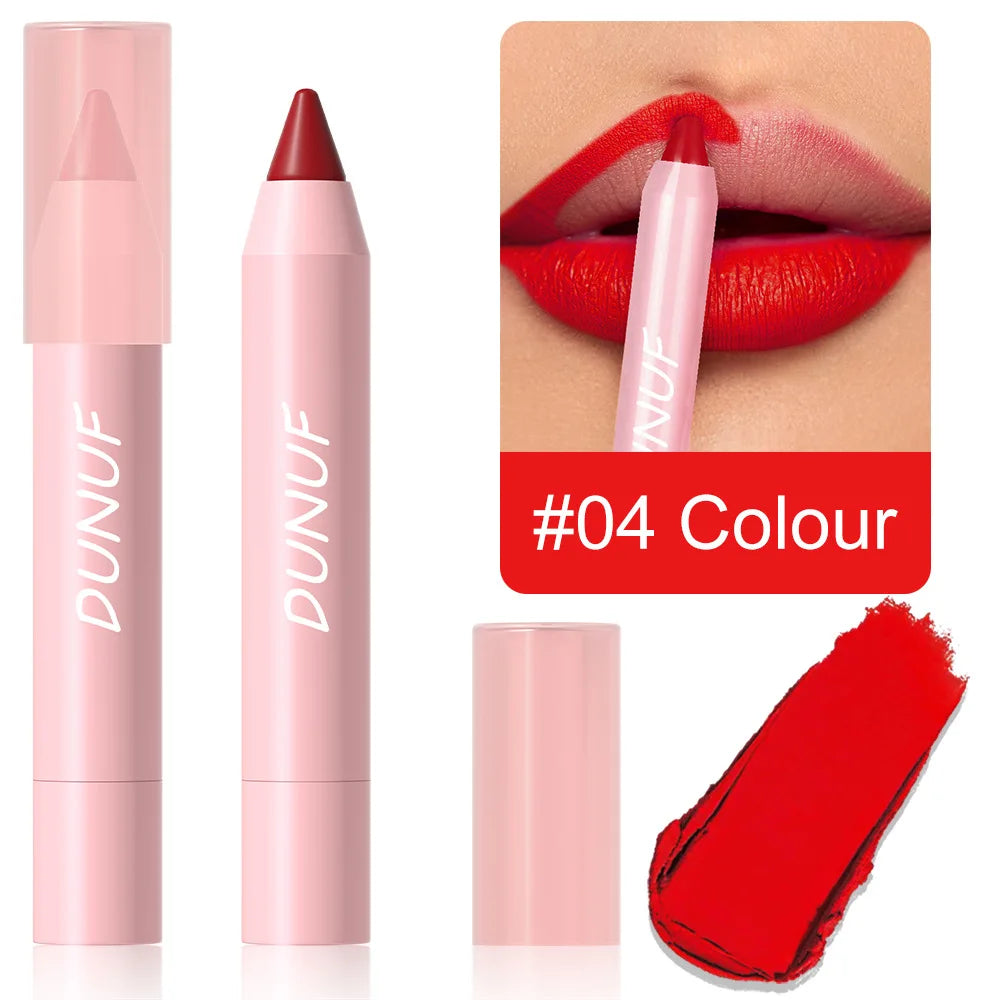 18-Color Waterproof Matte Lipstick Pencil