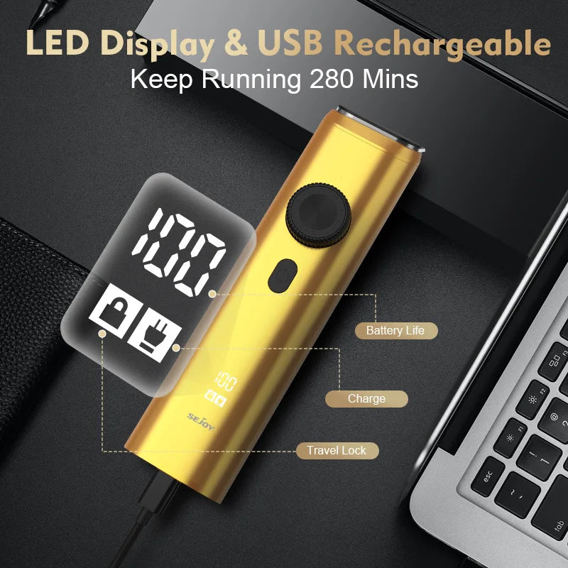 Sejoy Gold Cordless Hair Clippers & Beard Trimmer Kit