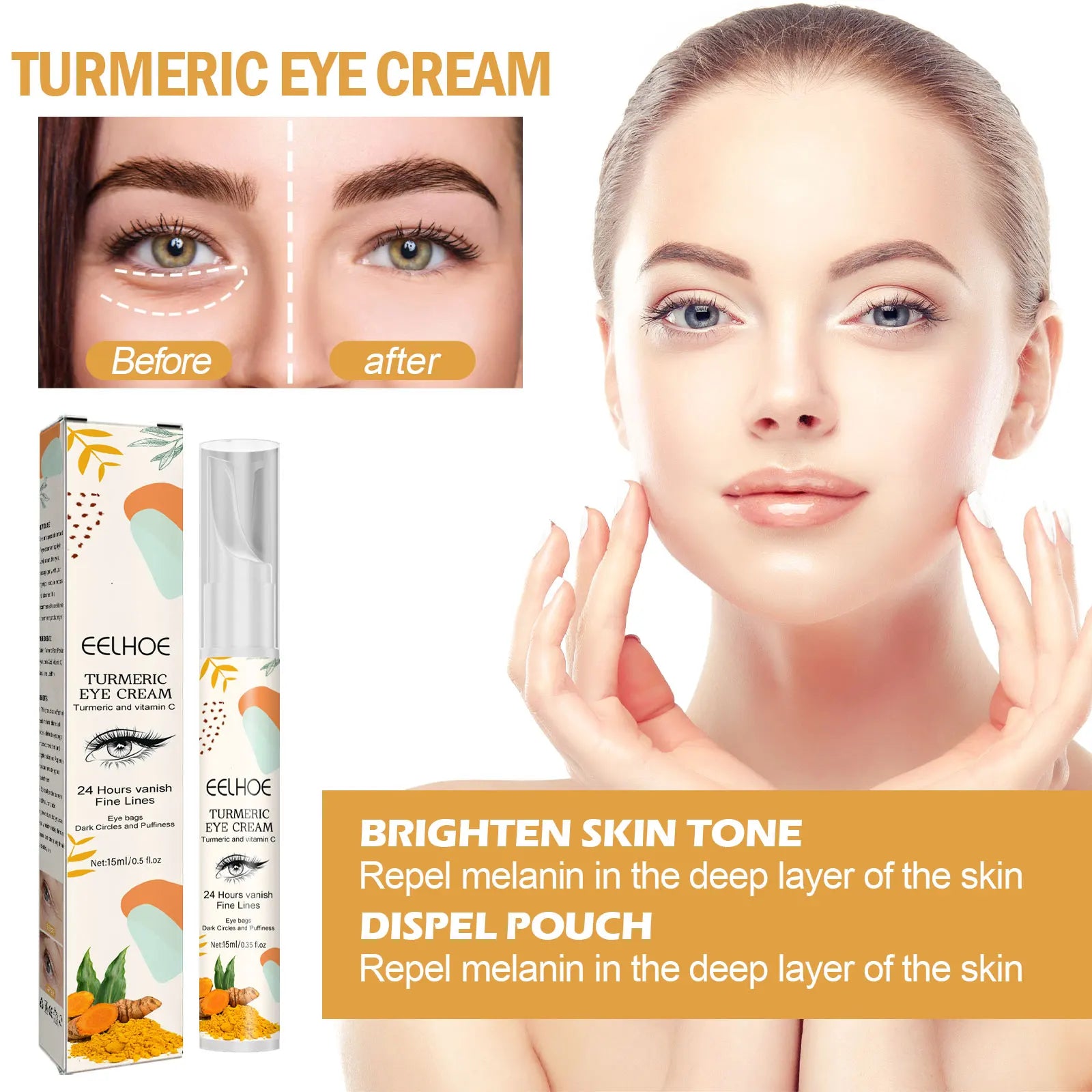 Eelhoe Turmeric Eye Cream – Dark Circle & Wrinkle Fighter