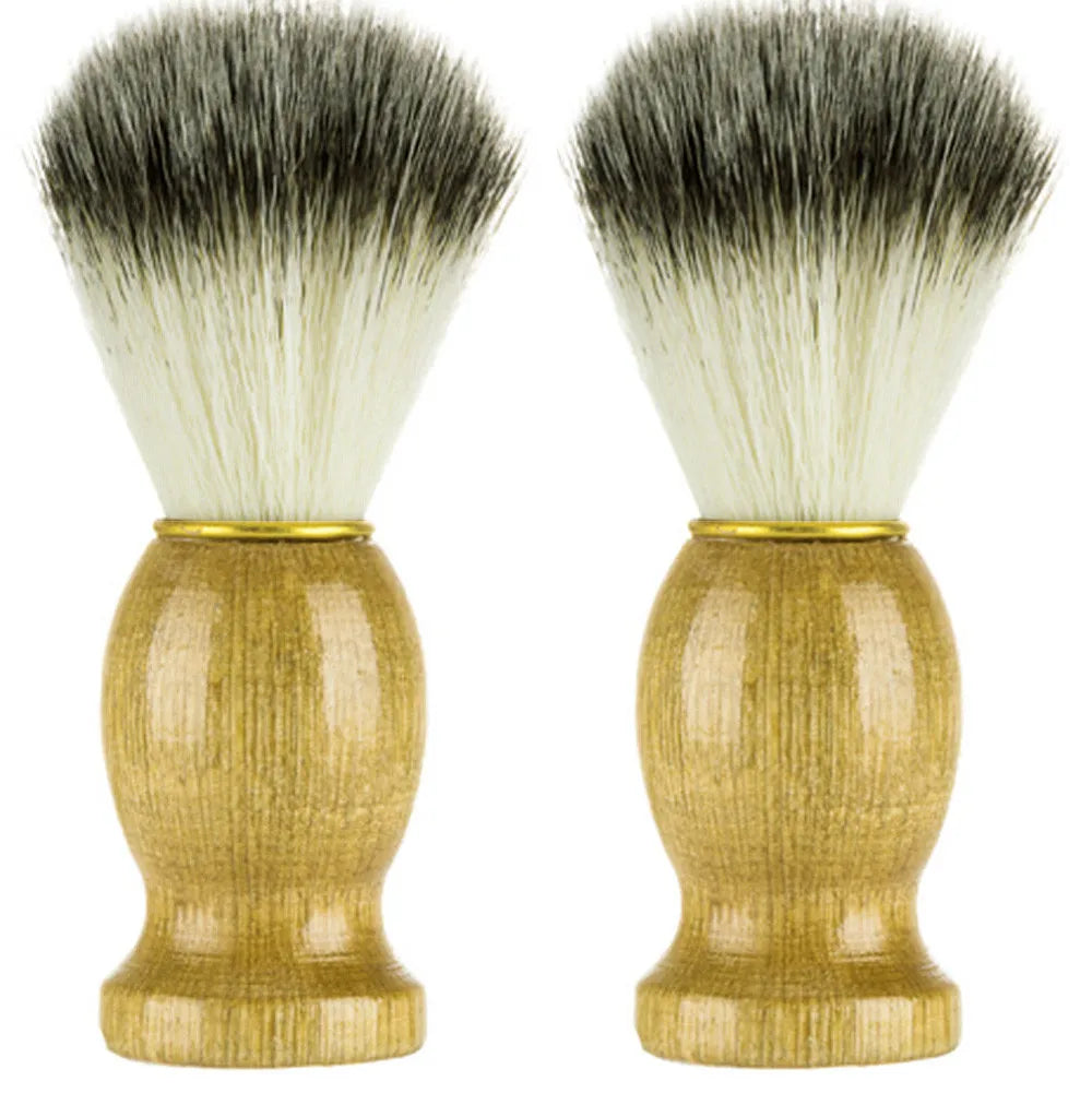 Natural Badger Hair Men's Shaving Brush with Wood Handle