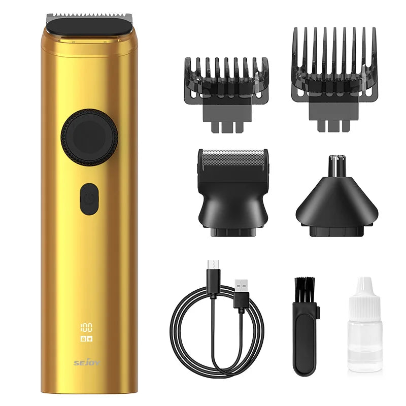 Sejoy Gold Cordless Hair Clippers & Beard Trimmer Kit