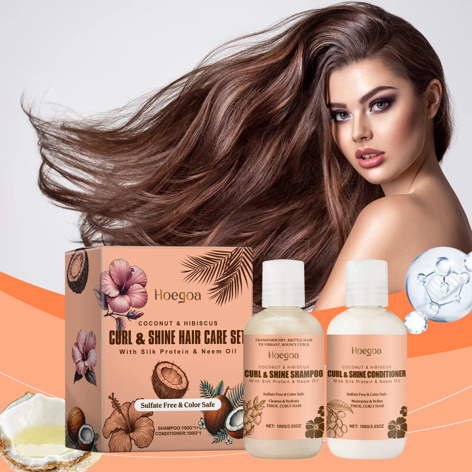 Hoegoa Coconut Hair Care Set – Hydrating & Volumizing