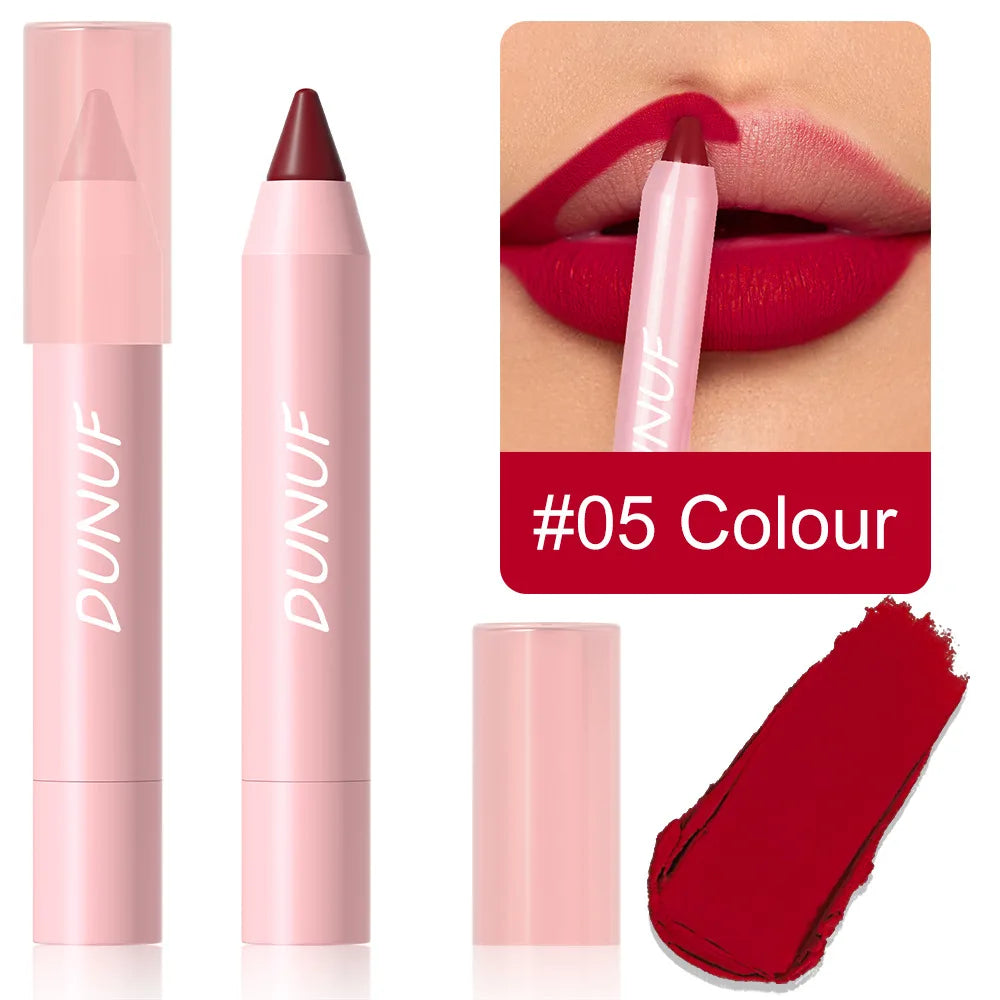 18-Color Waterproof Matte Lipstick Pencil