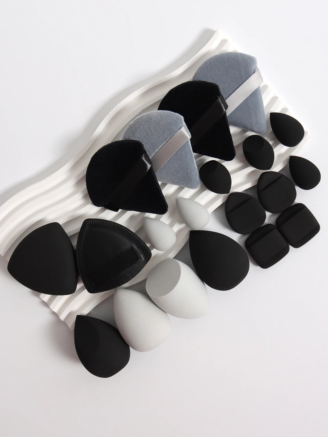 Pink Makeup Sponge & Puff Set (20pcs)