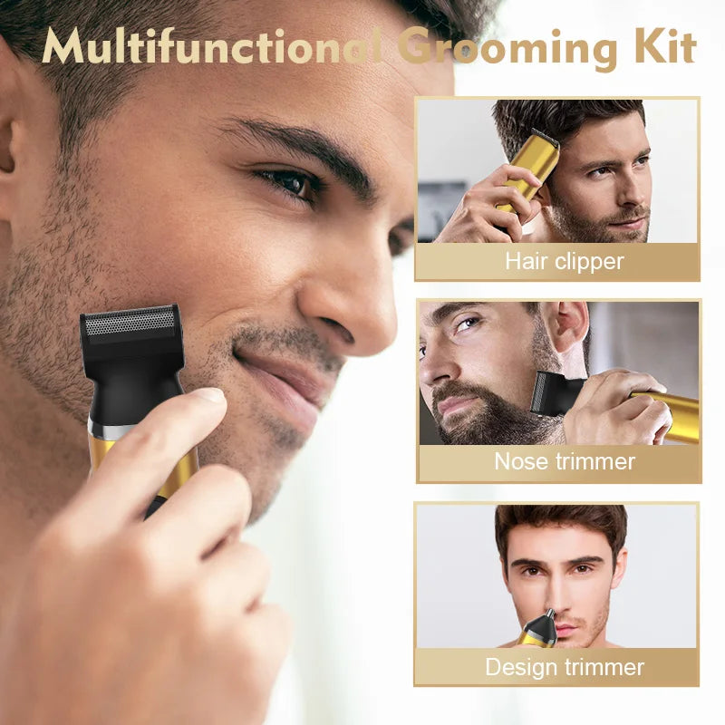 Sejoy Gold Cordless Hair Clippers & Beard Trimmer Kit