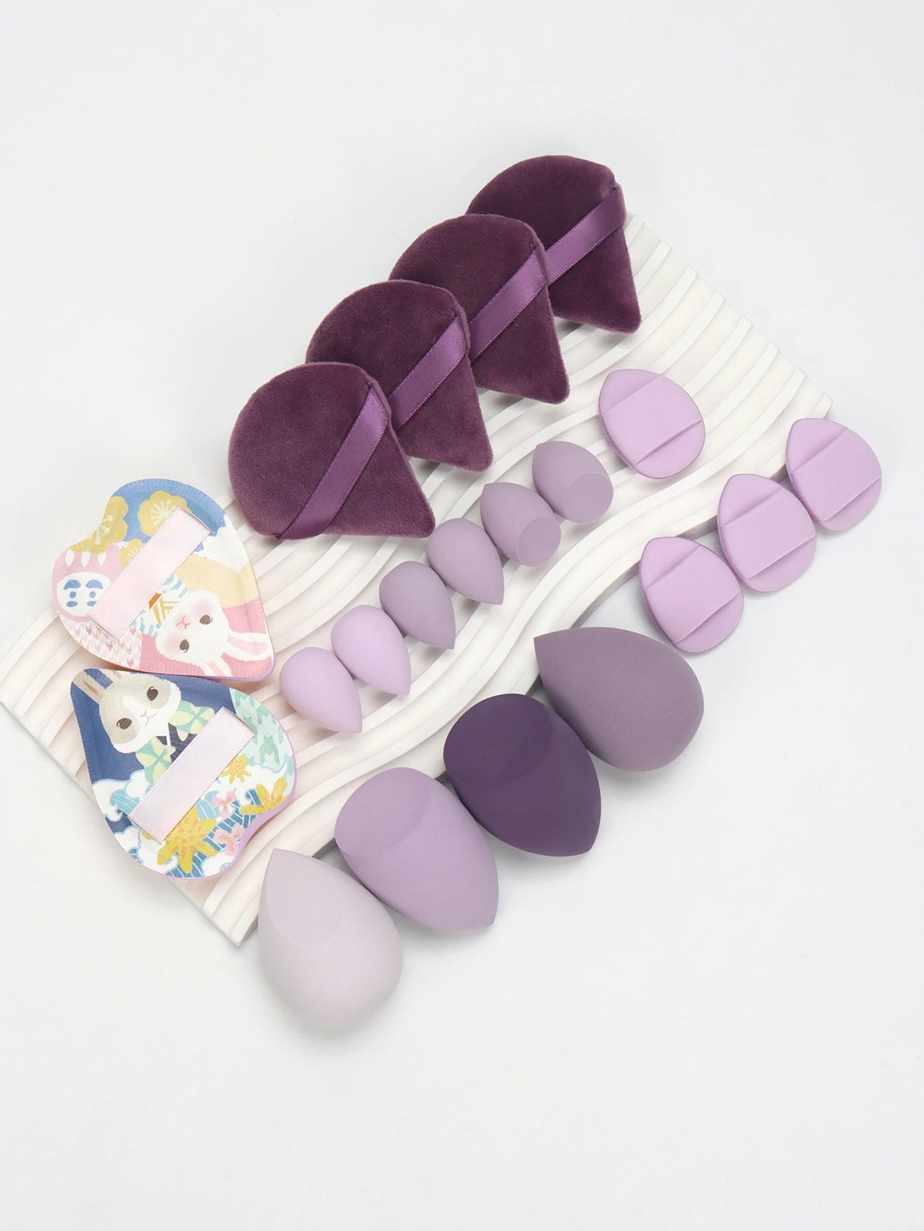 Pink Makeup Sponge & Puff Set (20pcs)