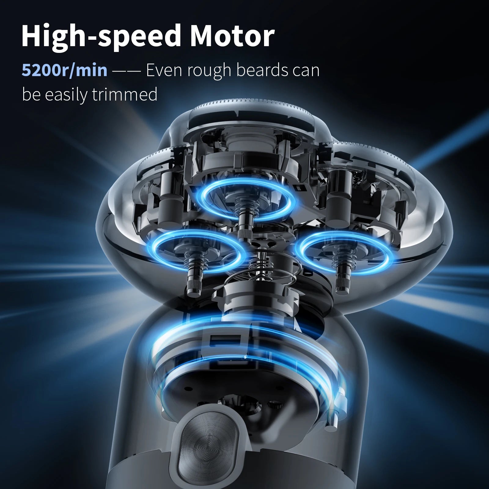 Electric Rotary Shaver for Men – Cordless & Rechargeable